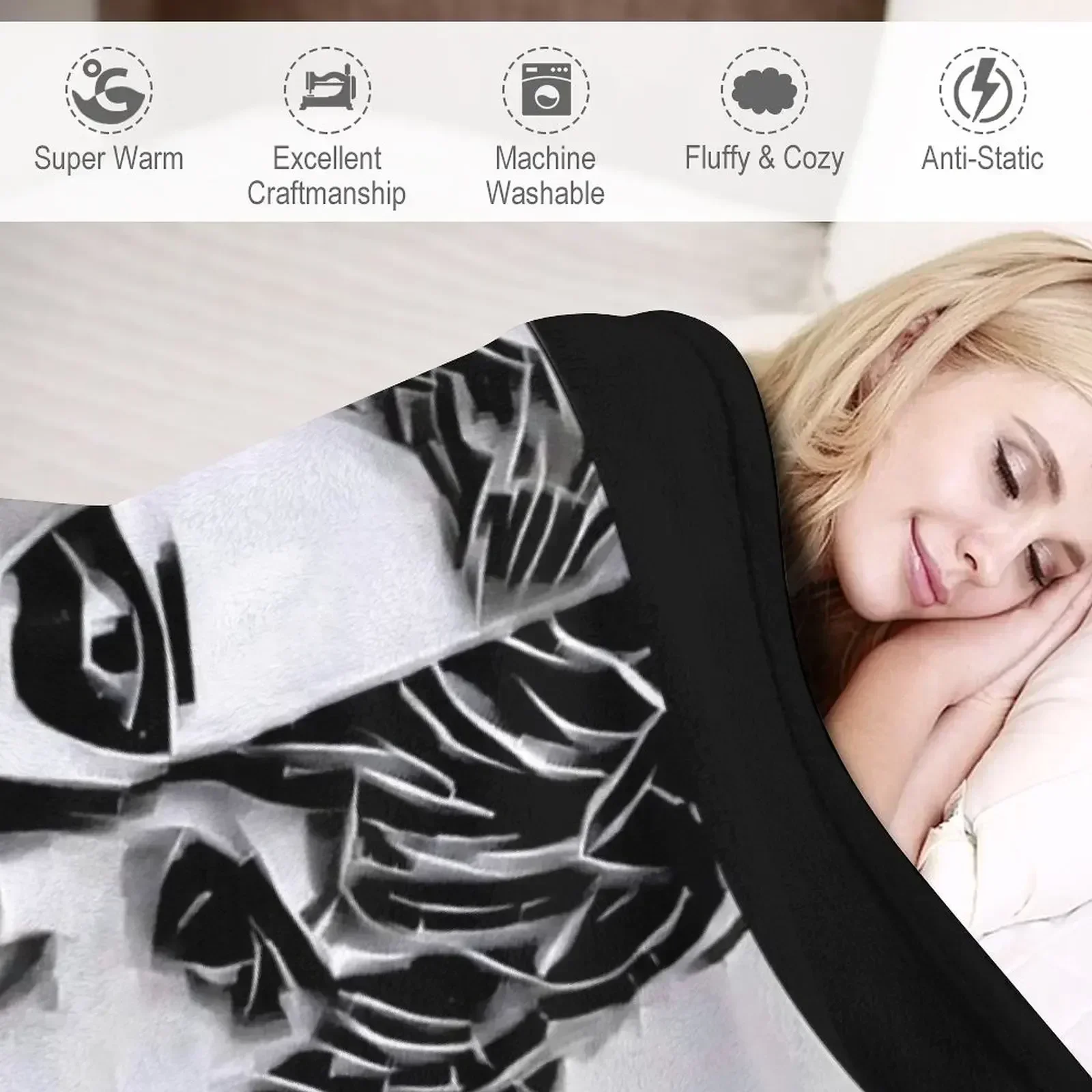 Tate Langdon Skull Designer пледы мягкие аниме теплые зимние одеяла для косплея