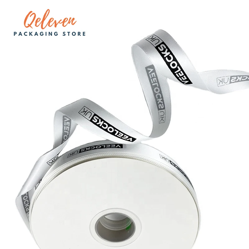 

Wholesale Customized Logo Brand Ribbon For Hair Extension Cake Flowers, Gift Box With Satin Silky Ribbon