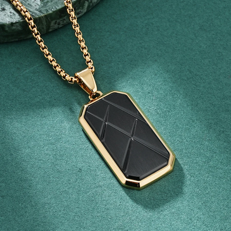 Ожерелье для собак Koaem мужчин и мальчиков из нержавеющей стали в стиле милитари