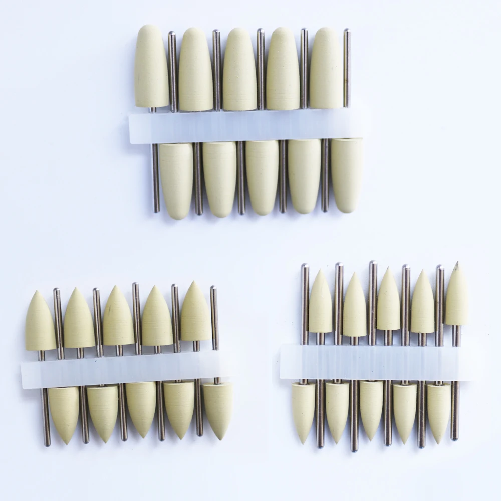 

1Kit 10pcs/Kit Orthodontic Rubber Grinding Head Green/Gery/Yellow