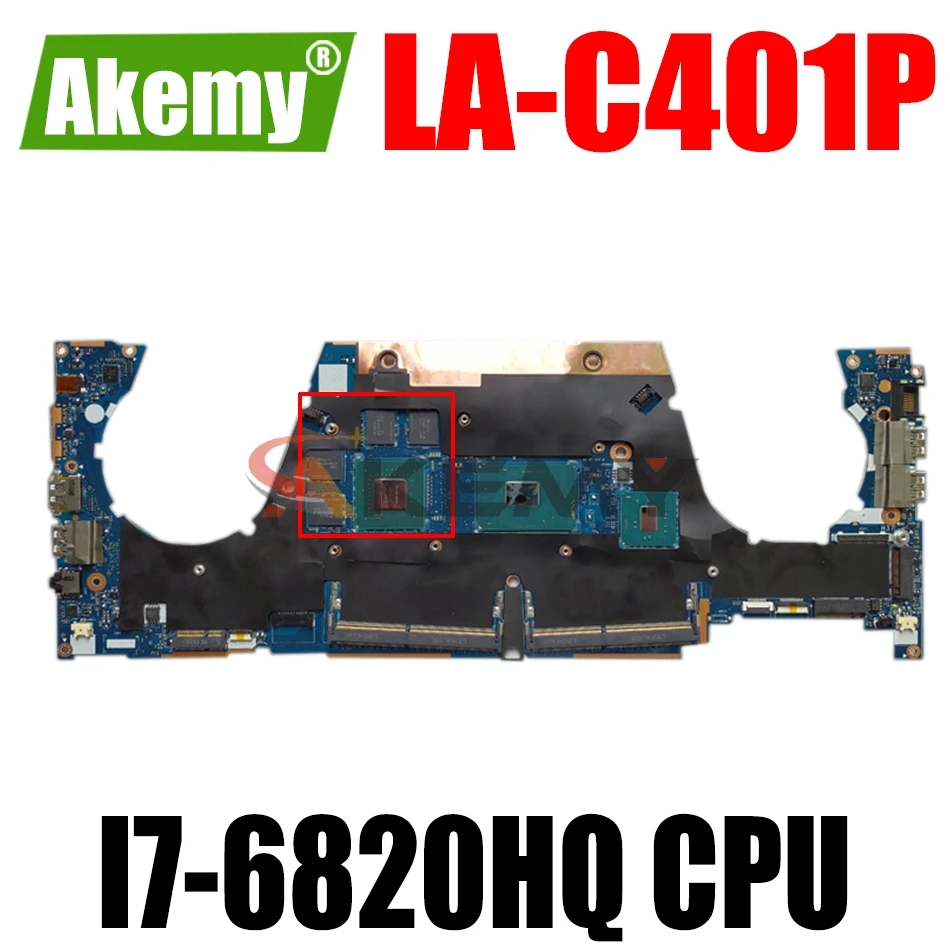 

AKEMY 840932-601 840932-001 For HP Zbook 15 G3 Laptop Motherboard SR2FU I7-6820HQ APW5U LA-C401P N16P-Q1-A2 graphics card
