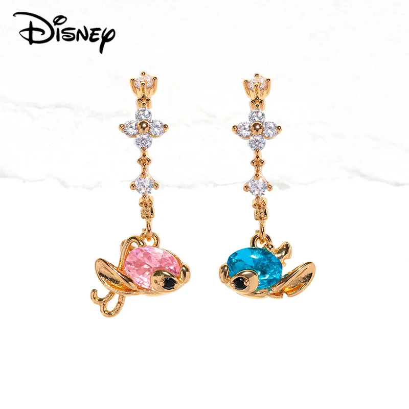 Длинные серьги-гвоздики из серебра 925 пробы с фианитами