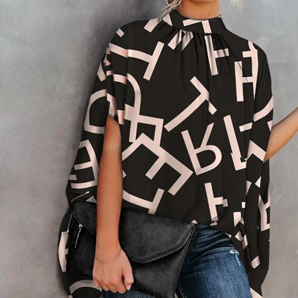 

Stylish Half High Collar Lady Blouse Lady Blouse Trendy All Match