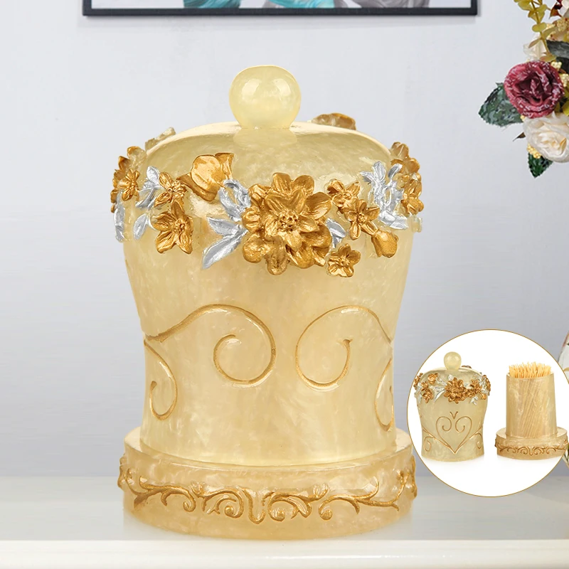 

Personalized and creative toothpick box 2022 New Nordic luxury household toothpick cartridge High color desktop storage box