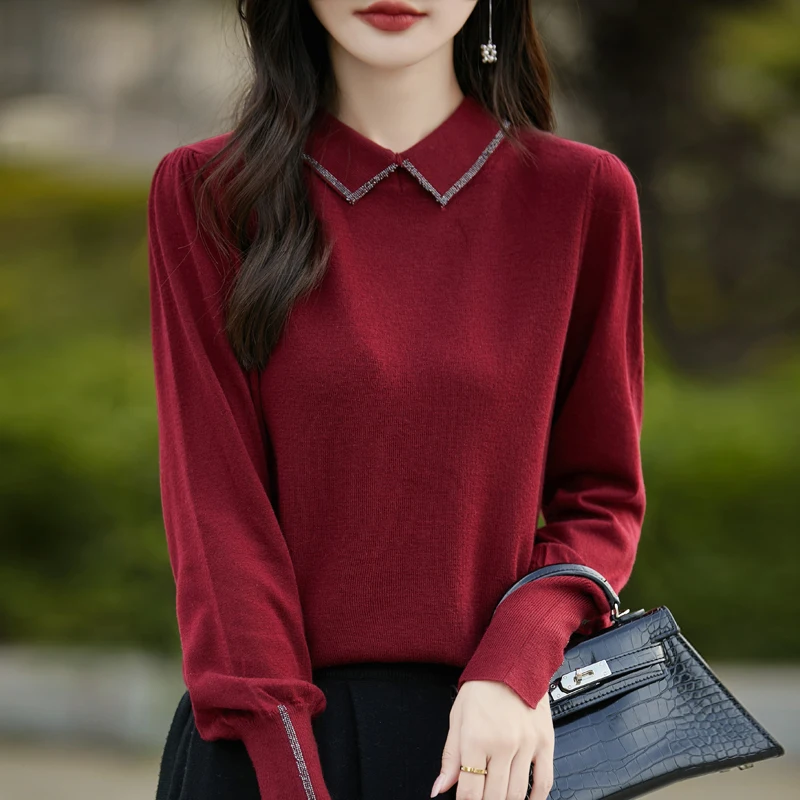 Свитер-поло с воротником-поло