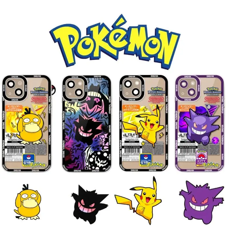 Чехол для телефона Pokemon Ganger OPPO Reno 7 4G 12 11 10 Pro Plus 11F 5 6 Lite A78 A79 A98 A38 A18 A58 A60 A57 A77 A16 A17 Cover