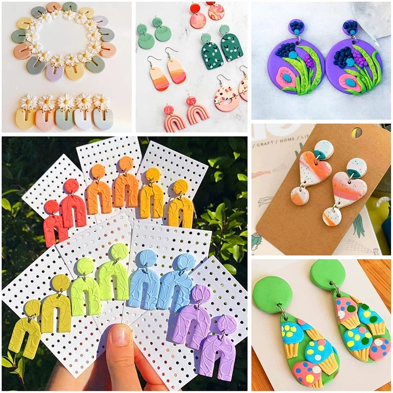 

Stainless Steel Earring Cutters Set of 140 Earring Hooks Jump Rings Accessory for Polymer Clay Earring Jewelry Making