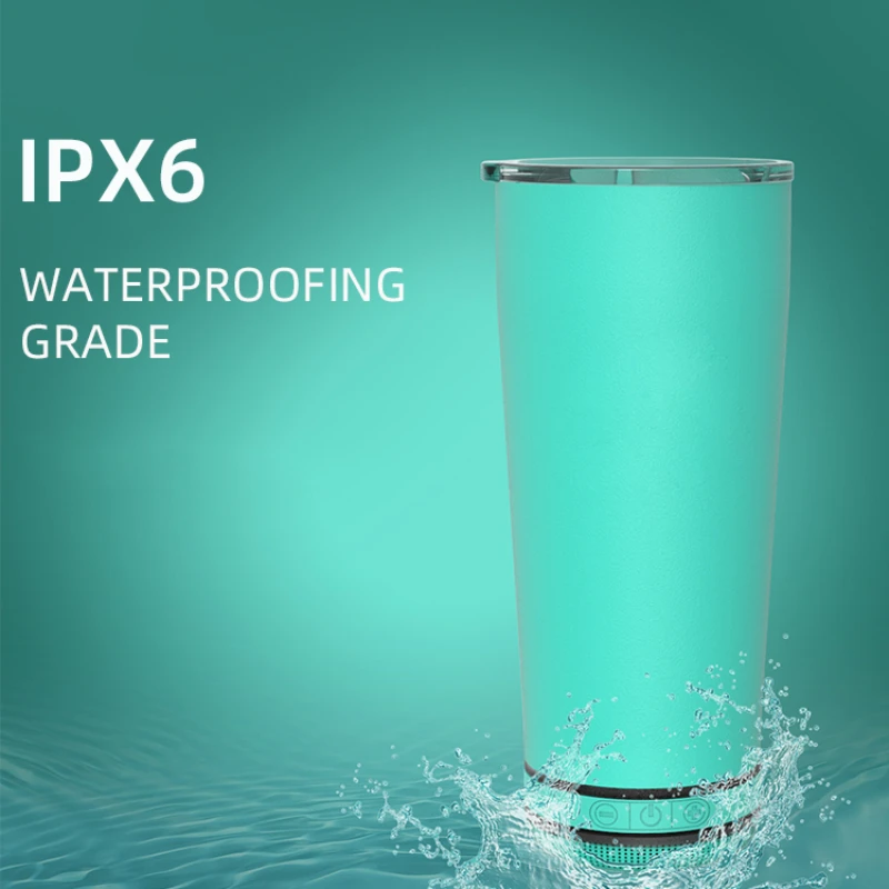 

New Style 18oz Music Cup Louder Speaker Wireless Water Tumbler Insulated Waterproof Coffee Mug Gift Wireless Cup Speaker