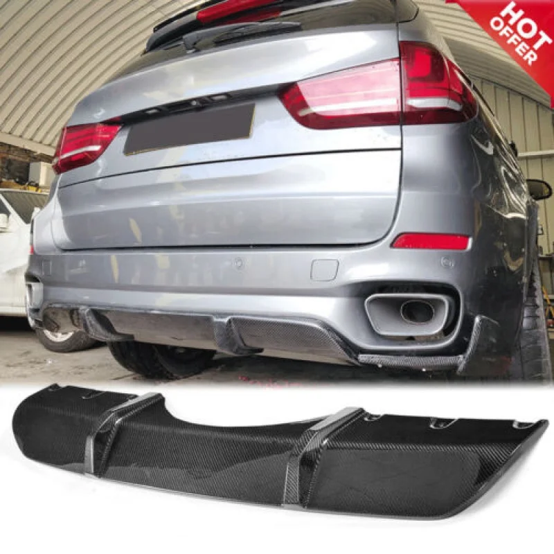 

For BMW F15 X5 M Sport 2014-2018 Carbon Fiber Rear Bumper Diffuser Lip Spoiler