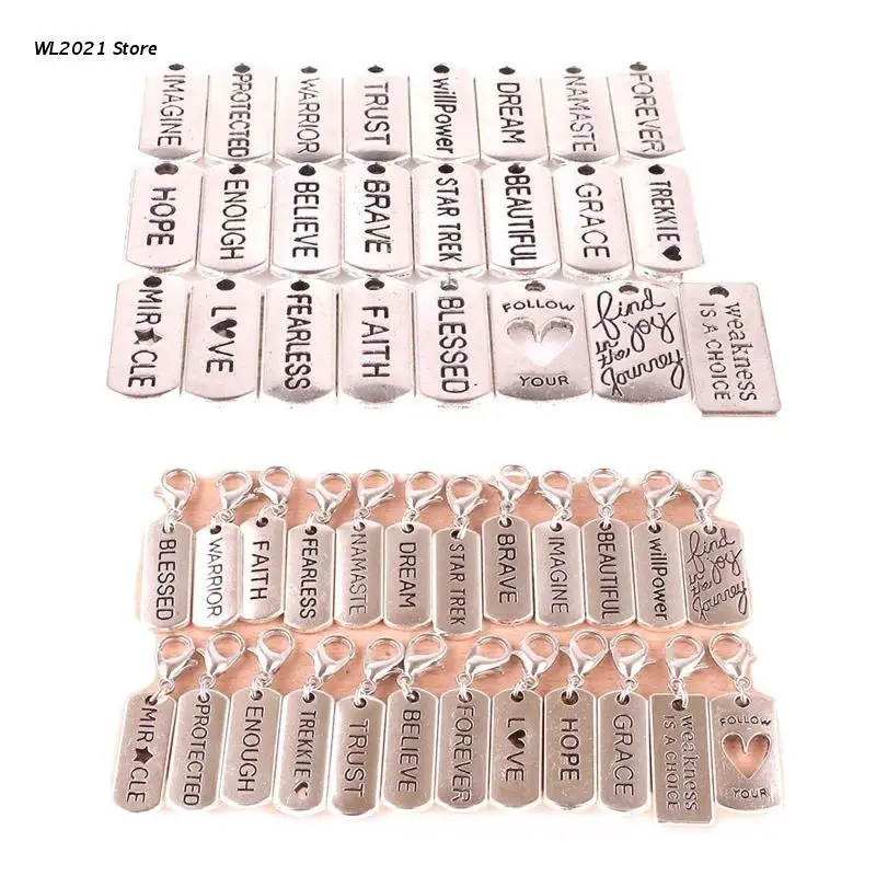 

Alphabet Hang Tags Pendant Jewelry Making Tassel Charms for Bracelet Keychain