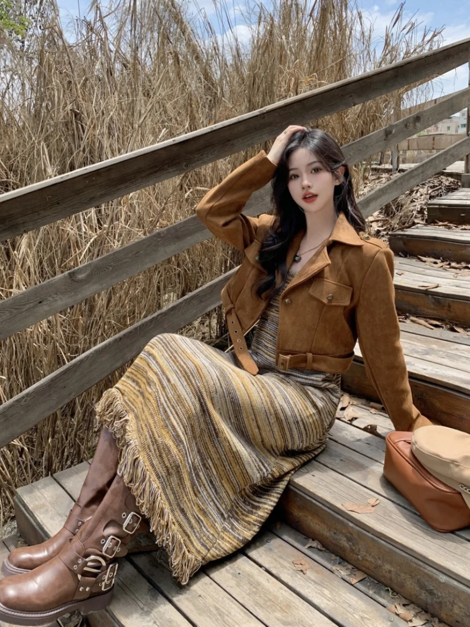 Осень-зима 2023 новая внутренняя одежда французская с кисточками для похудения