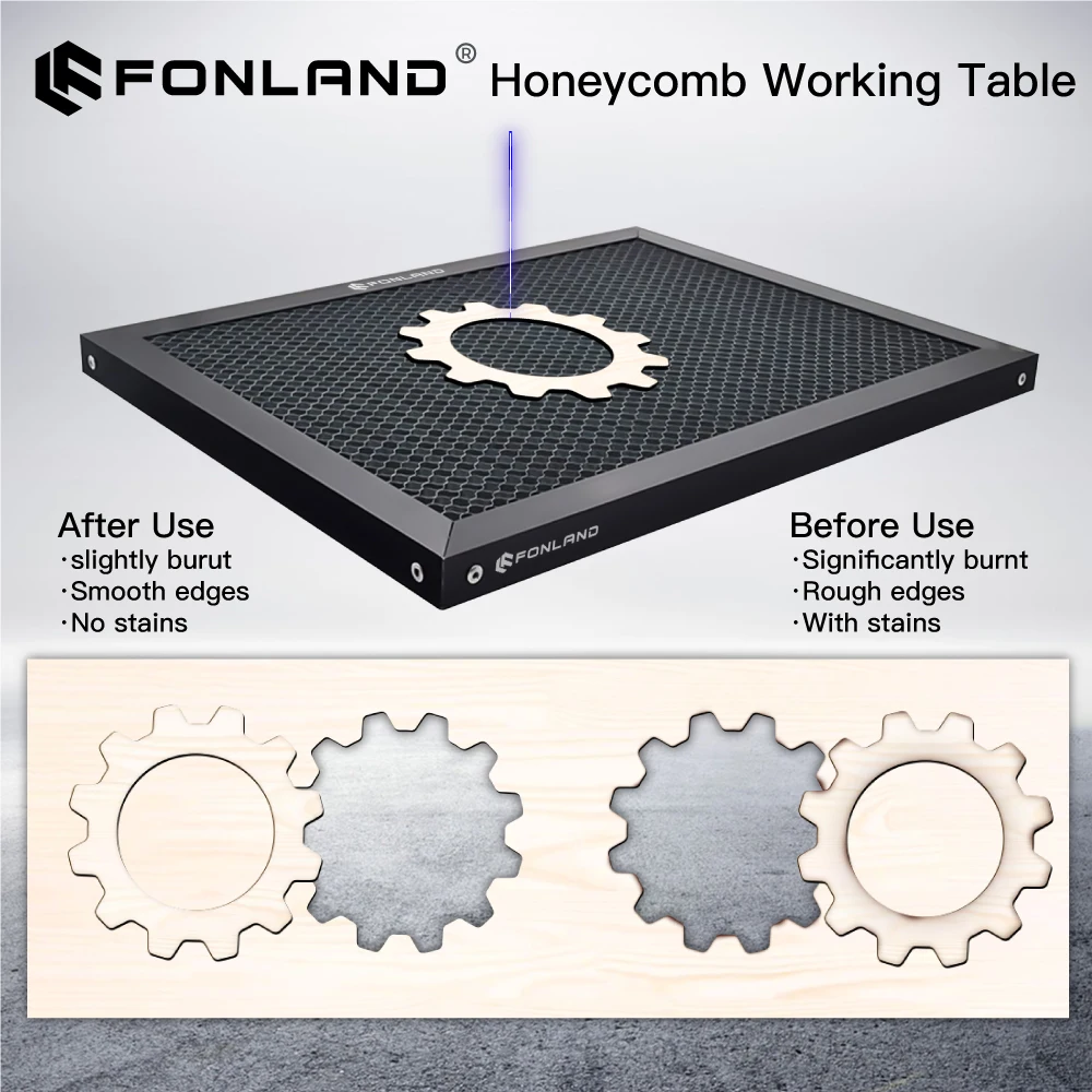 FONLAND Honeycomb Working Table 600*800mm Customizable Size Board Platform Laser Part for CO2 Laser Engraver Cutting Machine enlarge