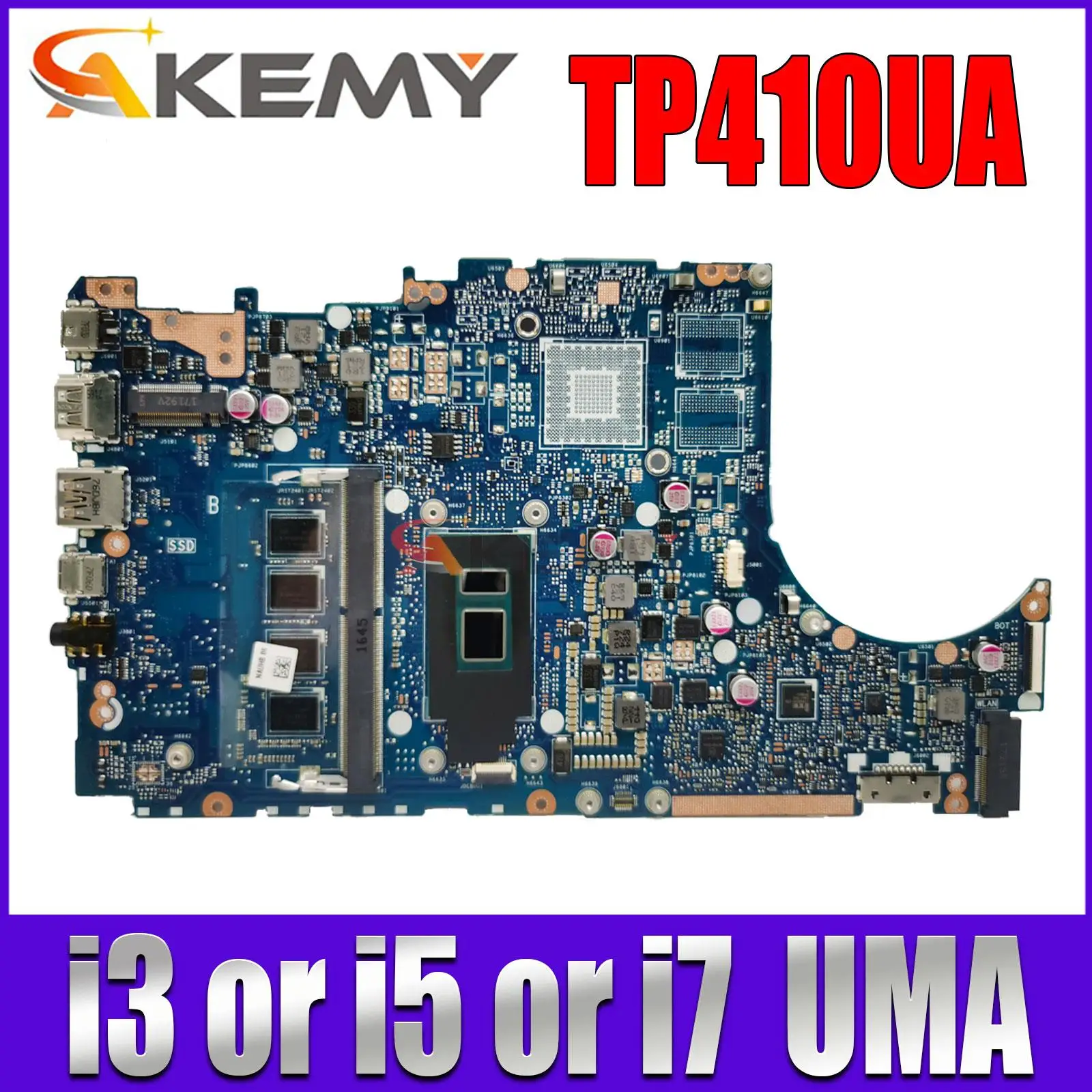 

Mainboard TP410UA TP410U TP410 TP410UR TP410UF Q405UA Q405U Laptop Motherboard i3 i5 i7 7th/8th 4GB/8GB-RAM UMA