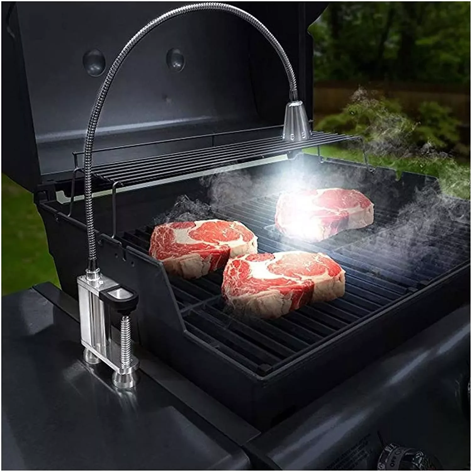 

Magnetic BBQ Led Grill Light Adjustable 360 Degree Flexible Gooseneck Screw Clamp for Party Office Outdoor Indoor Barbeque tools