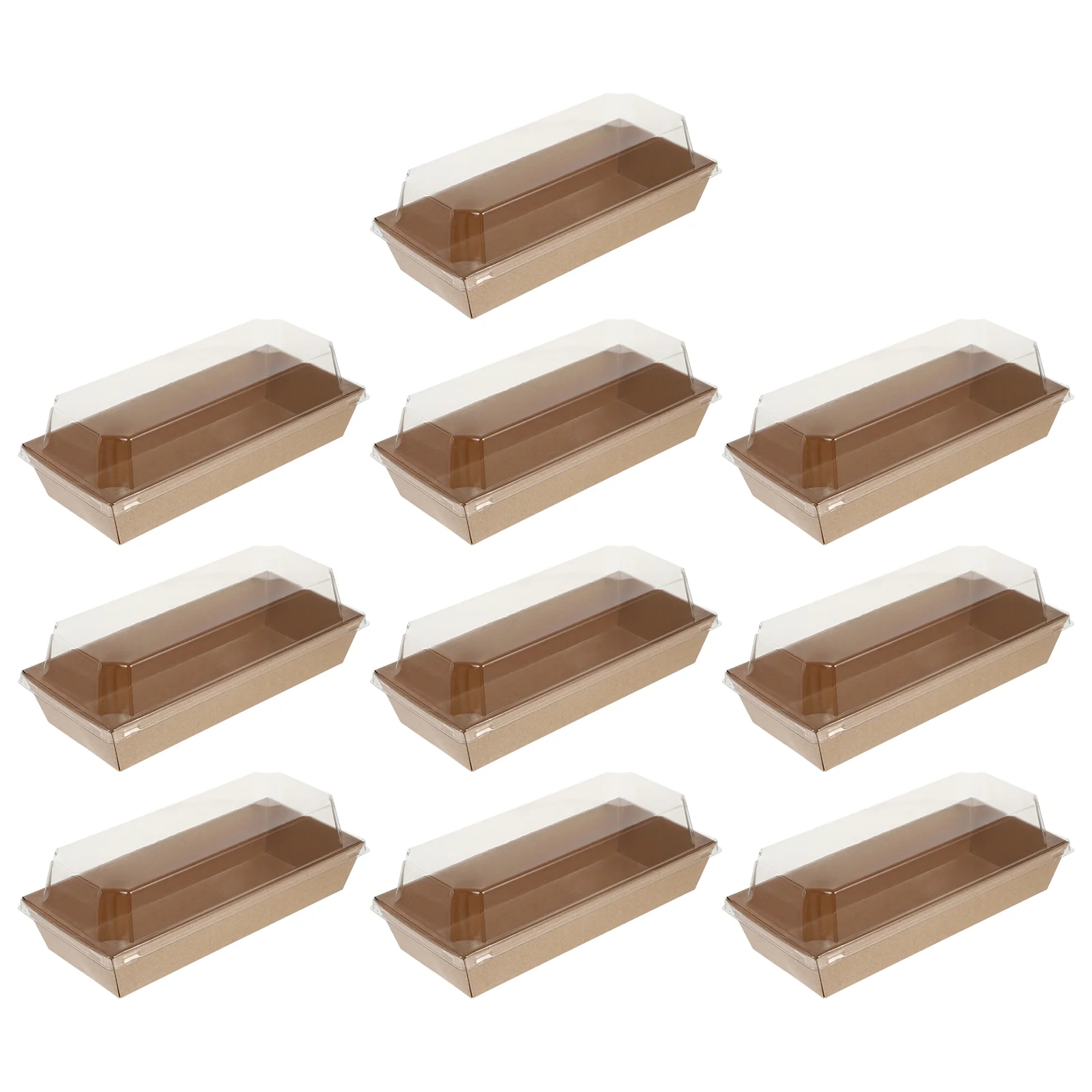 

Box Paperboxes Charcuterie Cake Lids Carrier Packing Lid Bread Sandwich Kraft Packaging Clear Containers