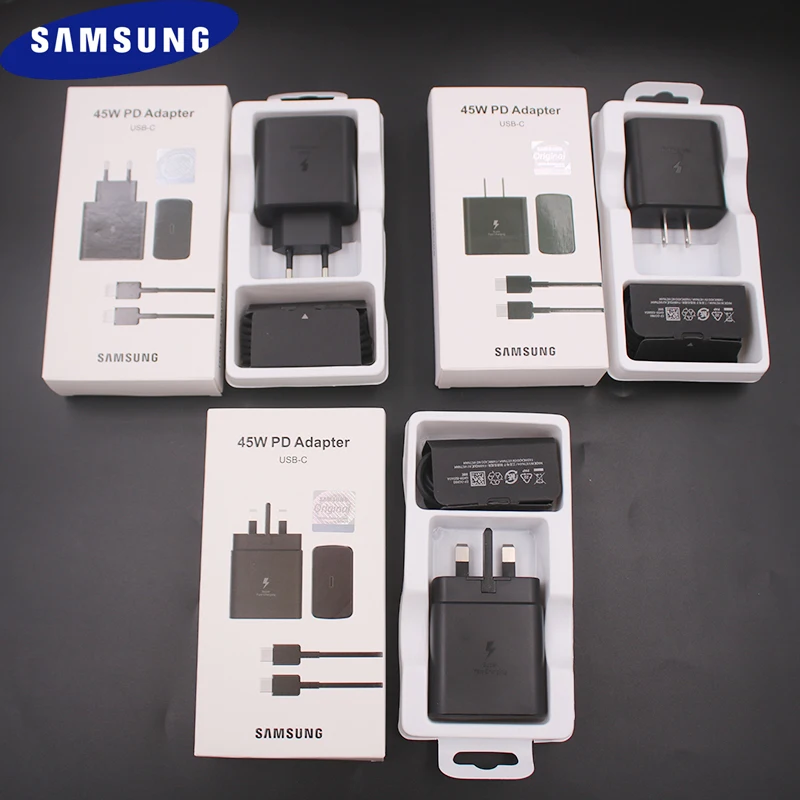 

Samsung S22 Note20 Ultra S20 S21 FE 45W Original Super Fast Charger PD Quick Charge Adapter Type C For Galaxy Z Flip4 A53 A73