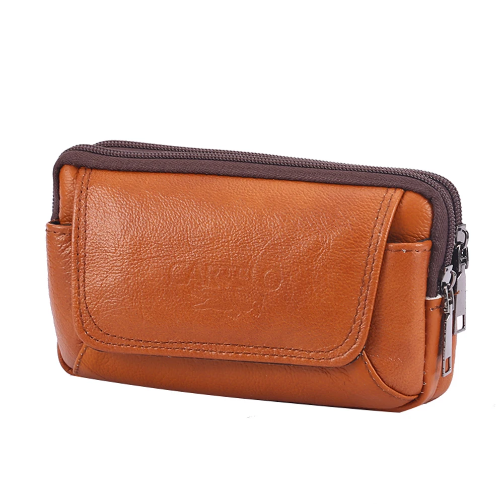 

Vintage Men Waist Fanny Pack Leather Belt Bum Bag Travel Outdoor Male Cell Phone Case Pouch Purse