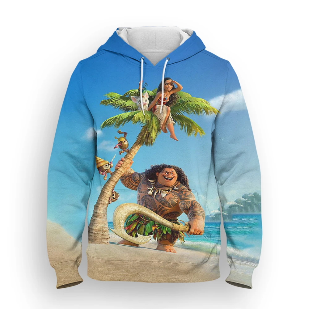 

Moana 3D Printed Disney Men's Hoodie Fashion Spring Autumn Cartoon Anime Sweatshirt Harajuku Style Men's Top