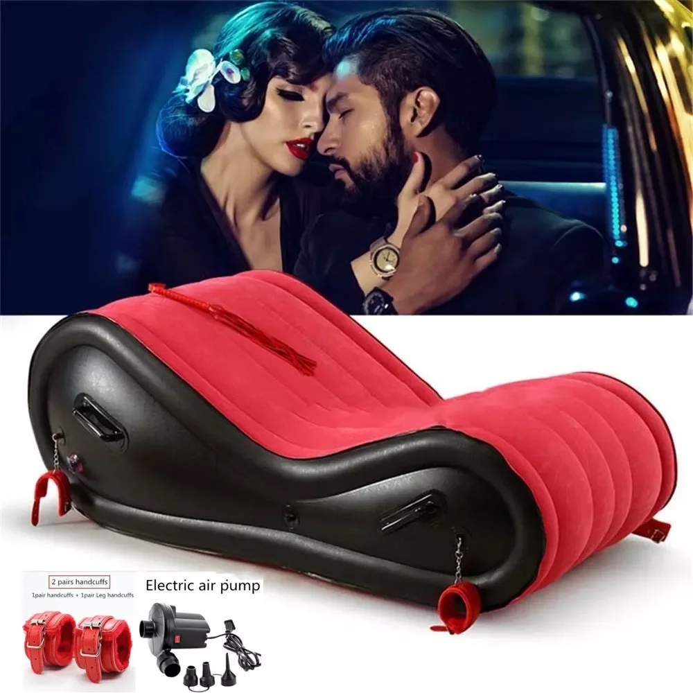 

Multifunction Inflatable Bed Sofa For Travel Beach Beds Chaise Fold Bedroom Furniture Arm Chair Velvet PVC Leather Bed Frames