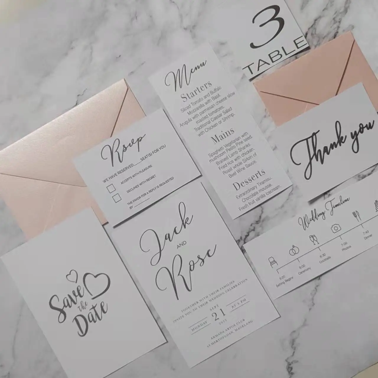 

Event Invitation Save the Date Card RSVP Card Wedding Timeline Menu Card Thank You Card Table and Place Card Printing and Design