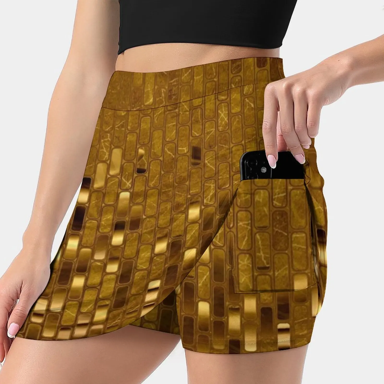 Gold Sequins | Gold Texture | 70S Disco Inspired Women's skirt Aesthetic skirts New Fashion Short Skirts 70S Disco Inspired