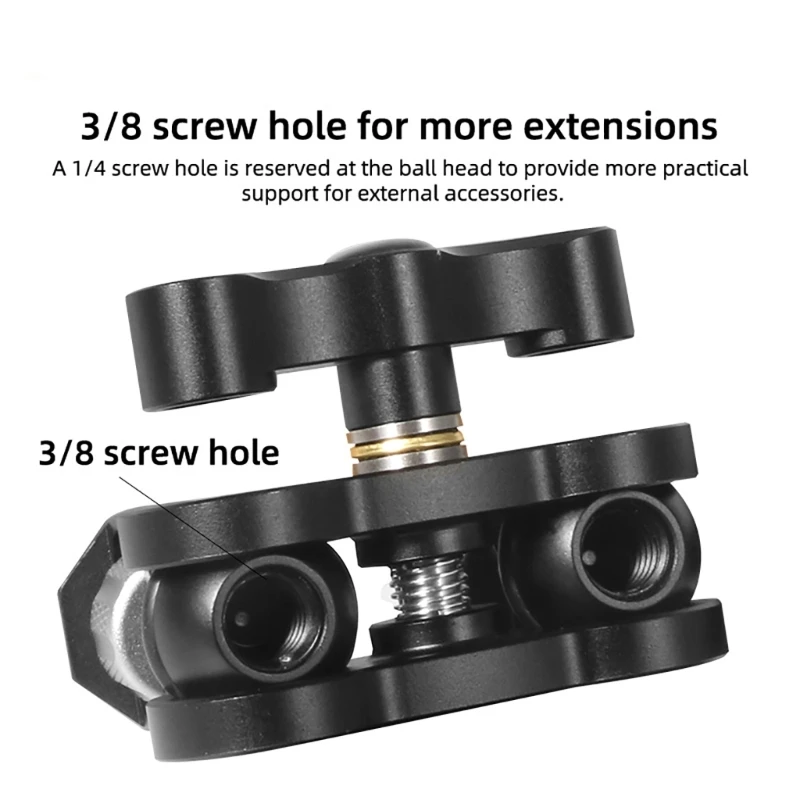 Штатив для камеры из алюминиевого сплава с шарнирной головкой и винтом 1/4 дюйма