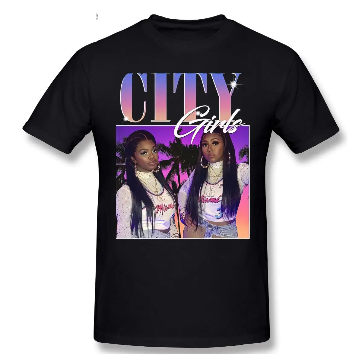 

City Girls T Shirt Rap Hip Hop 90s Retro Vintage Tshirt Men Fashion O-neck 100% Cotton T-shirts Tee Top