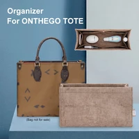 polar fleece insert bag organizer fit womens handbag cosmetic bag makeup storage travel inner purse liner for onthego tote