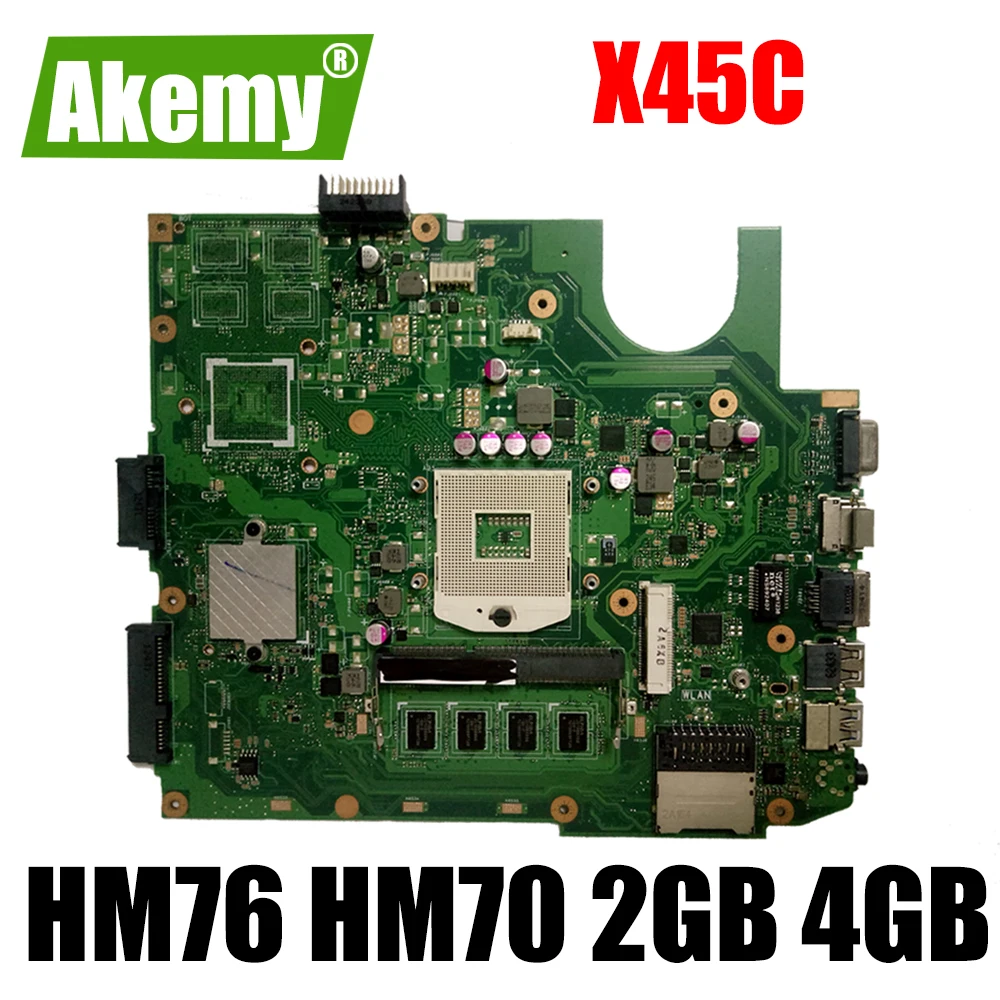 

X45C Laptop Motherboard for ASUS X45VD X45V X45C Original Motherboard Mainboard W/ 2GB 4GB RAM HM76 HM70 UMA