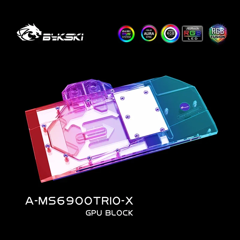 Водоблок Bykski A-MS6900TRIO-X  Медный радиатор для видеокарт MSI RX 6800XT6900XT Gaming X Trio  RX6950 GamingX (art.: 3920da59960da) - 3920da59960da