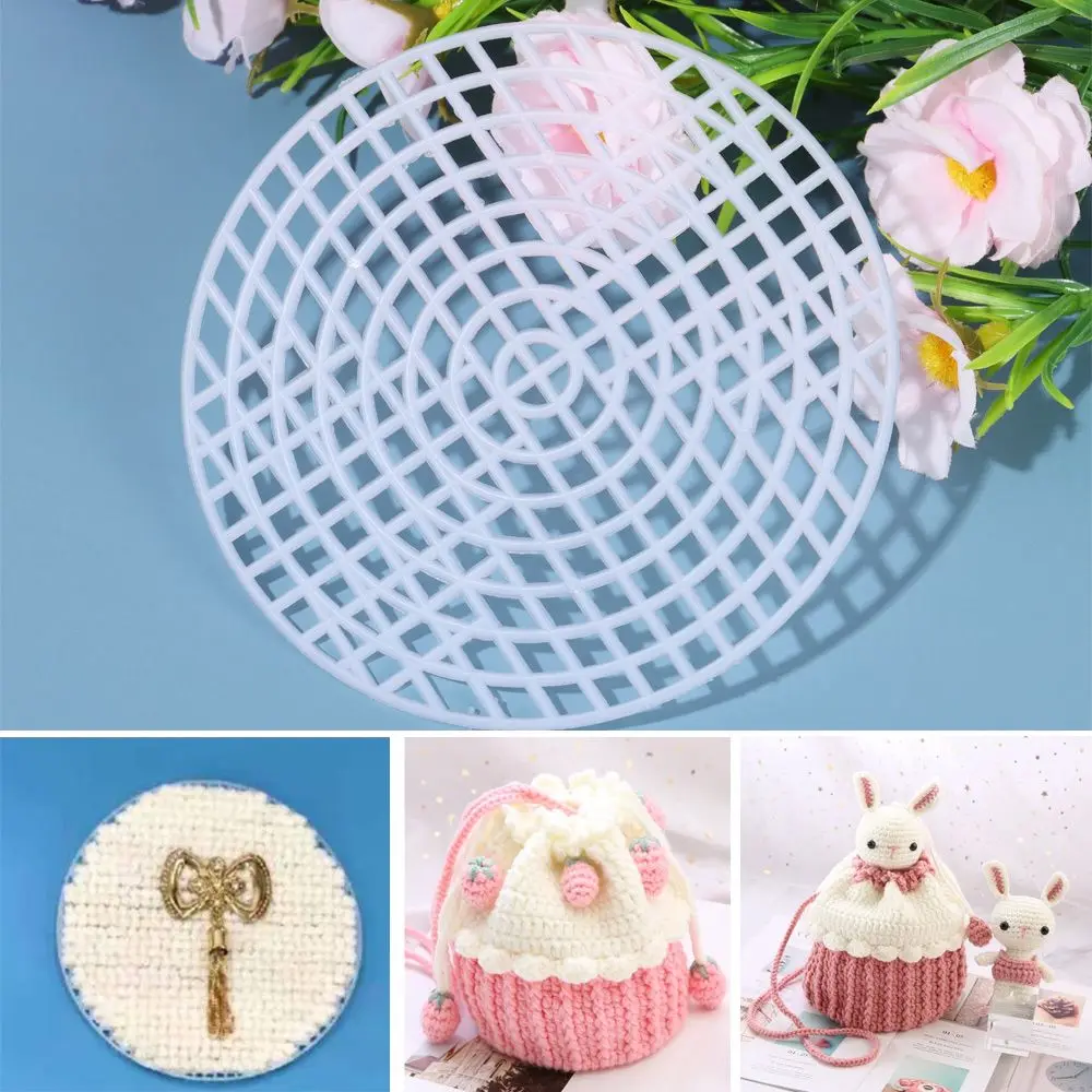 

Variety Accessories DIY White Woven Material for Weaving Bags Knitted Piece Grid Plate