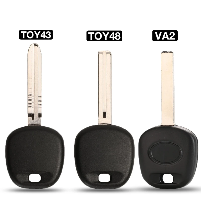 

jingyuqin Replace Remote Transponder Ignition Car Key For Toyota Tacoma RAV4 PRADO Camry With TOY48 / Toy43/VA2 Blade NO Chip