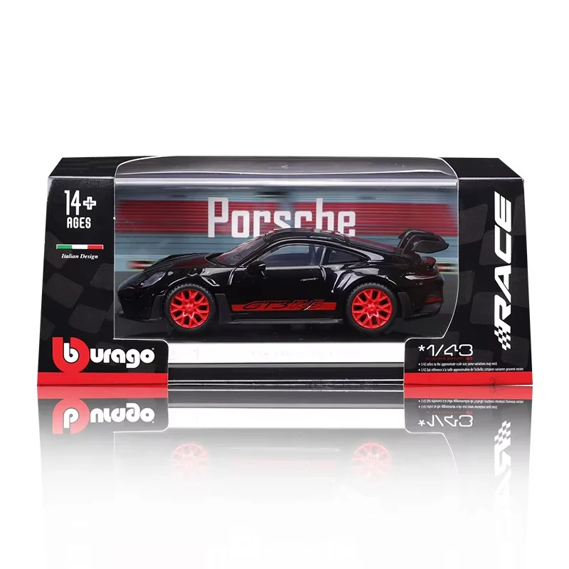 В наличии 1:43 Bburago Porsche 911 GT3 RS Пылезащитный чехол 963 Акриловая коробка 24 часа Le Mans Rally