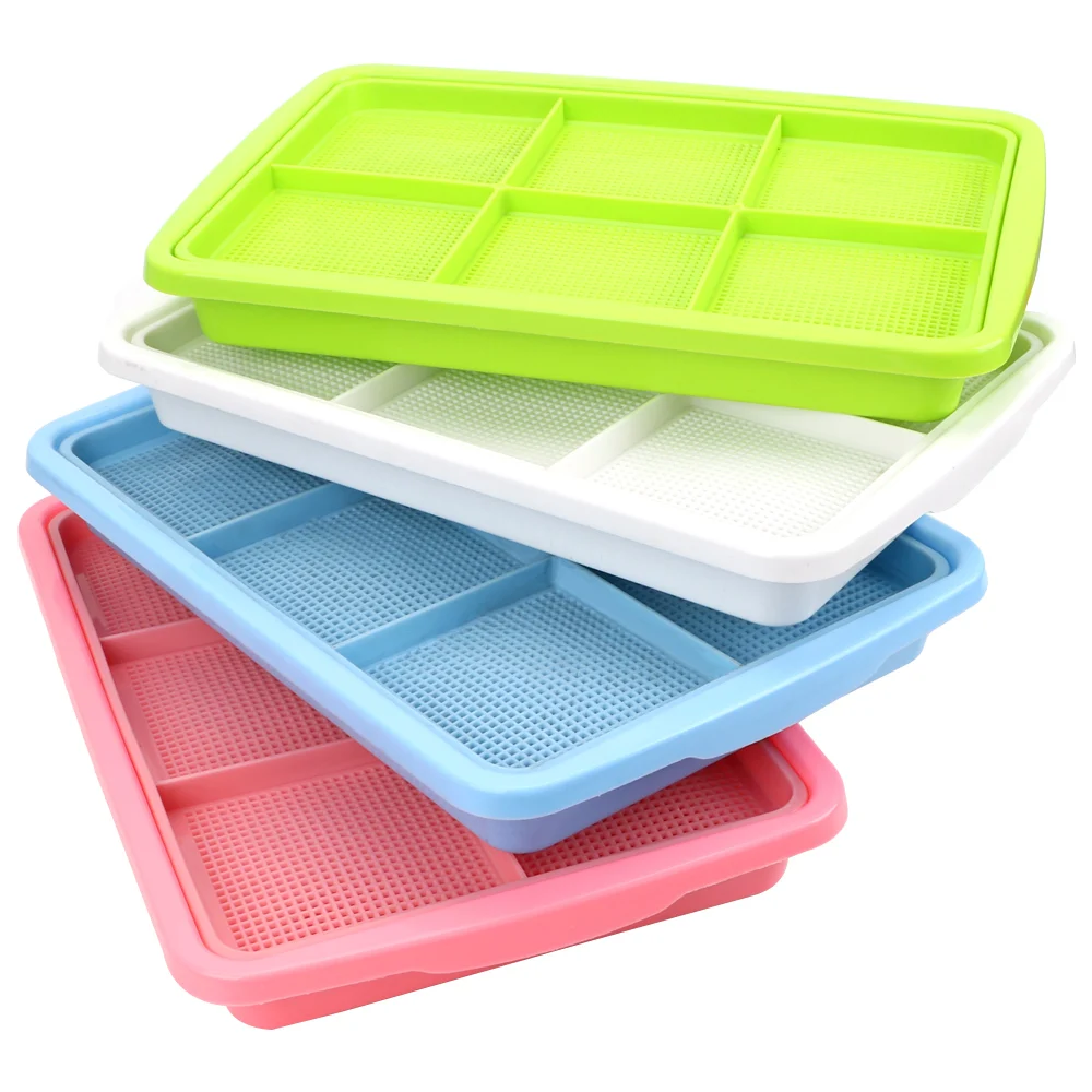 

Planting Dishes Double Layer Bean Sprouts Plant Tool Growing Wheat seedlings Nursery Pots 1 piece Plate Seedling Tray