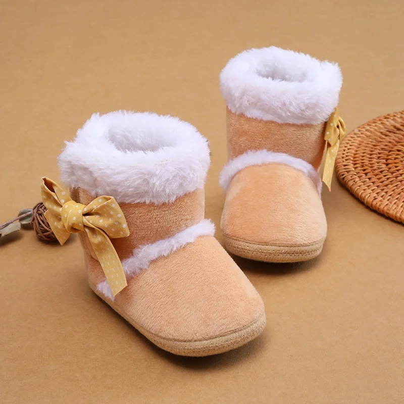 Baywell Winter Newborn Boys Soft Sole First walker Autumn Baby Shoes Girl 1 Year Toddler Fur Warm Snow Boots 0-18 Months images - 6