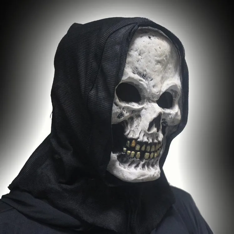 Маска На Голову Страшного Призрака Хэллоуин Из Спандекса С Кожаным Эффектом