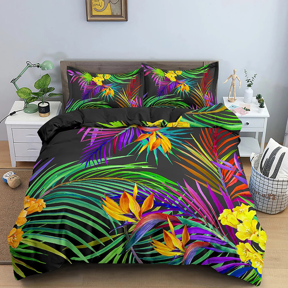 

Комплект постельного белья с цветочным принтом, пододеяльник с застежкой-молнией разных размеров для взрослых и детей, домашний текстиль