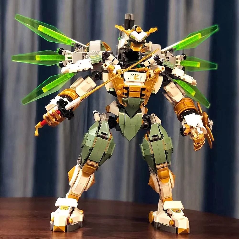

Ninja Series Titan Mech Warrior Deformed Robot 70676 Moc Ideas Buliding Block Bricks Model Educational Children Toy Gifts 876pcs