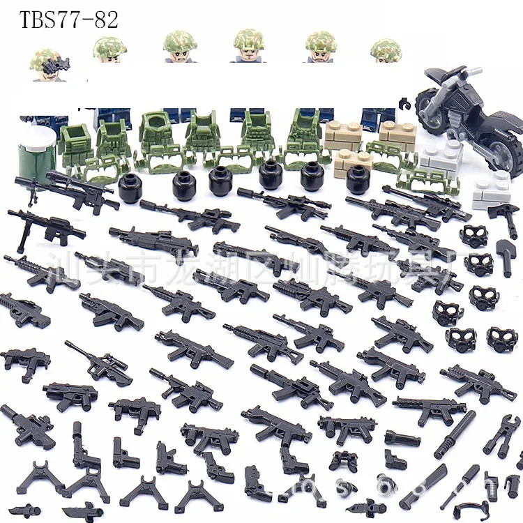 

WW2 Military Toy Building Block SWAT Weapon City Police Special Force Army Soldier Mini Doll MOC Brick Figure Brick Gift To Boy