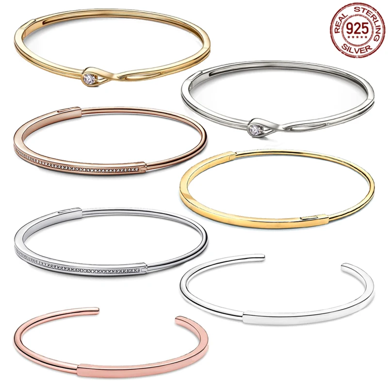 

Highquality S925 sterling silver light luxuryI-D bracelet water drop bracelet fit women's Valentine'sDay gift exquisitejewelry