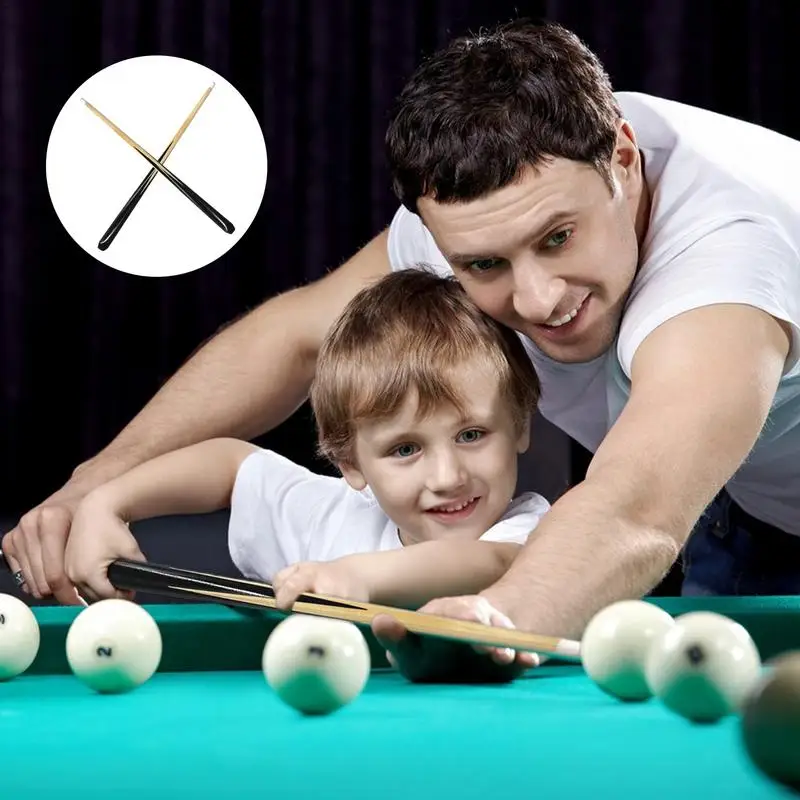 Бильярдный кий детский 50 см портативный бильярдный черный для младших игроков