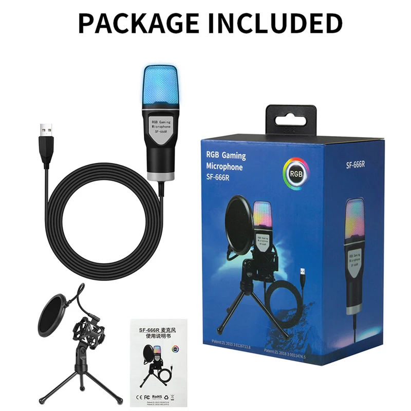 Конденсаторный микрофон rgb usb. Конденсаторный микрофон rgb usb