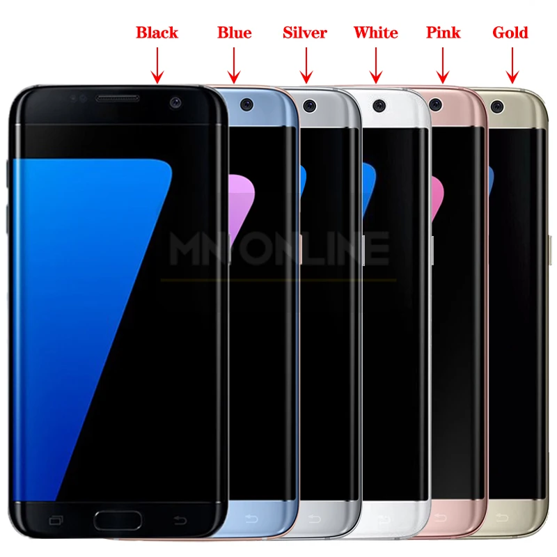 5 '𧄀% Оригинальный дисплей для SAMSUNG Galaxy S7 Edge LCD G935 G935F G935FD S7edge сенсорный экран