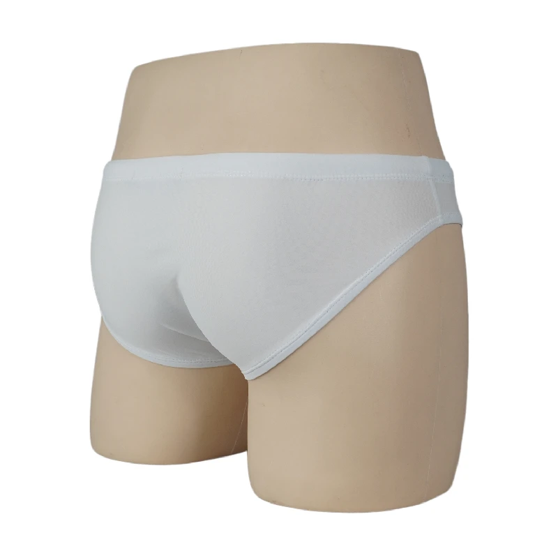 Hot Sale Top Fashion Men's Sexy White Low-waisted Briefs Swimsuit Bikini Speed-dry Trunks | Two-Piece Separates