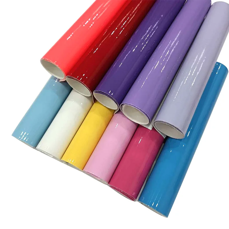 

XHT Solid Color Mirror Smooth Soft PU Faux Artificial Leather Fabric for Making Shoe/Bag/Clothing/DIY Accessories/Cover