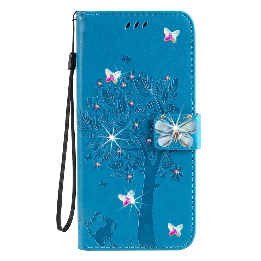 Чехол для телефона со стразами Samsung Galaxy A260 A20E A202 A50S A30S A70S A40 A9S A920 Star Sunjolly Tree Flip Wallet