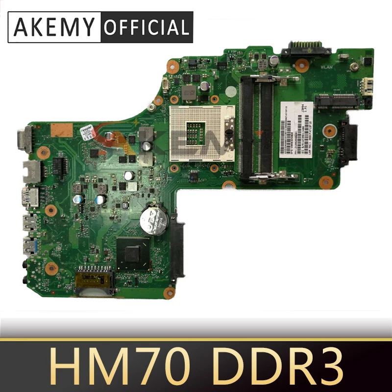 

AKEMY DK10F-6050A2541801-MB-A02 V000275540 For Toshiba Satellite C855 C850 laptop motherboard HM70 DDR3 free cpu