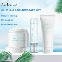 auquest salicylic acid skin care sets oil control blackhead black dots remover acne treatment whitening face care