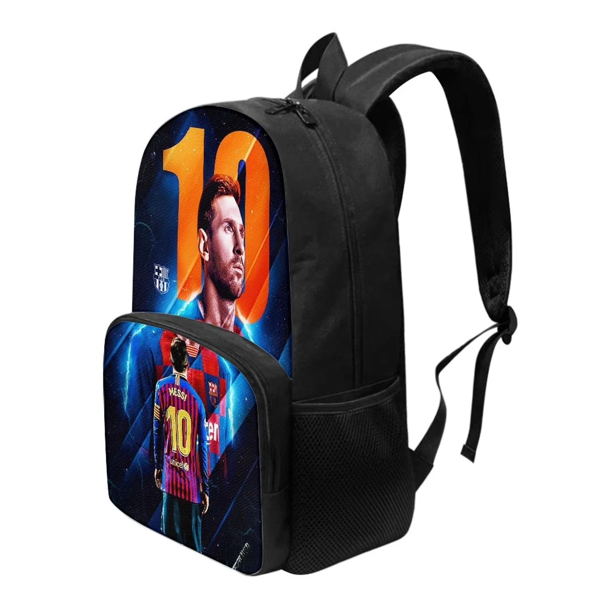 FORUDESIGNS Football Player Print Number 10 Schoolbag Book Bags for Fan Adults Boys Girls Backpacks Children Custom Design Gifts