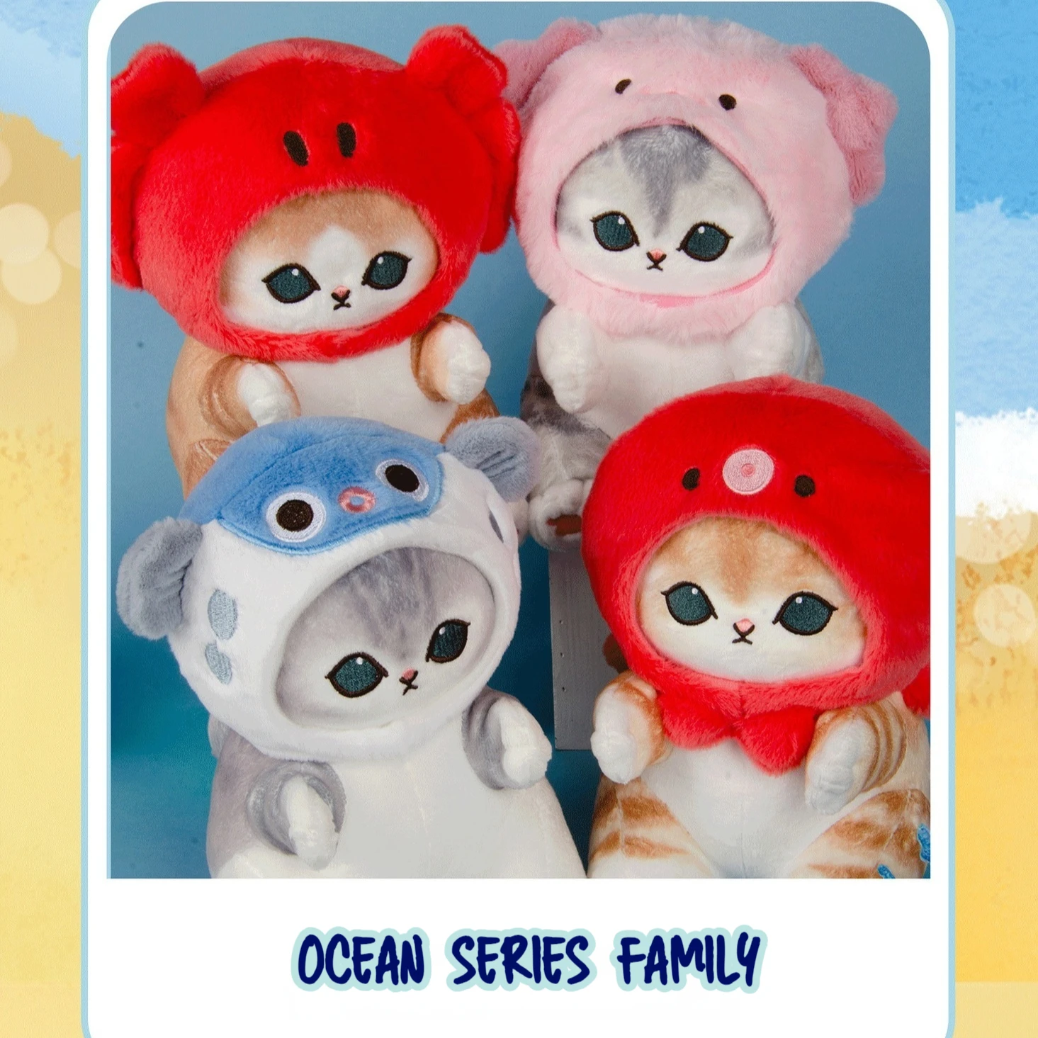 Плюшевые плюшевые куклы Mofusand Kawaii 20 см для косплея морские животные краб осьминог